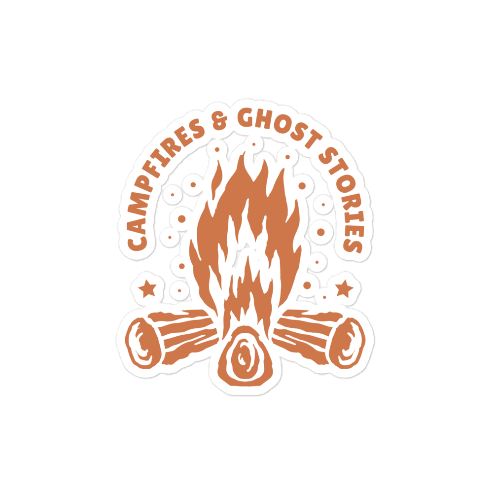 Campfires & Ghost Stories Bubble-Free Sticker