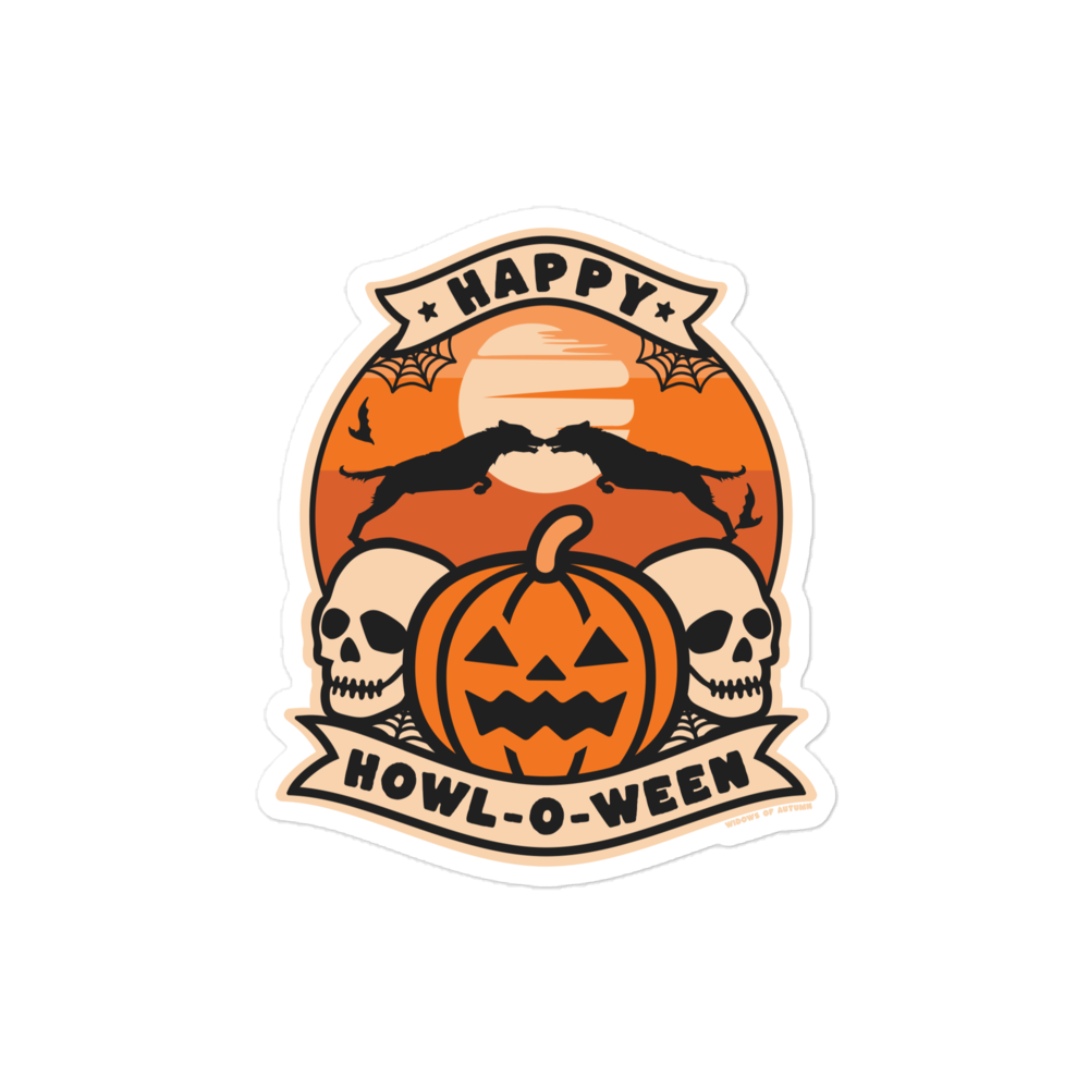 Howl-O-Ween Bubble-Free Sticker