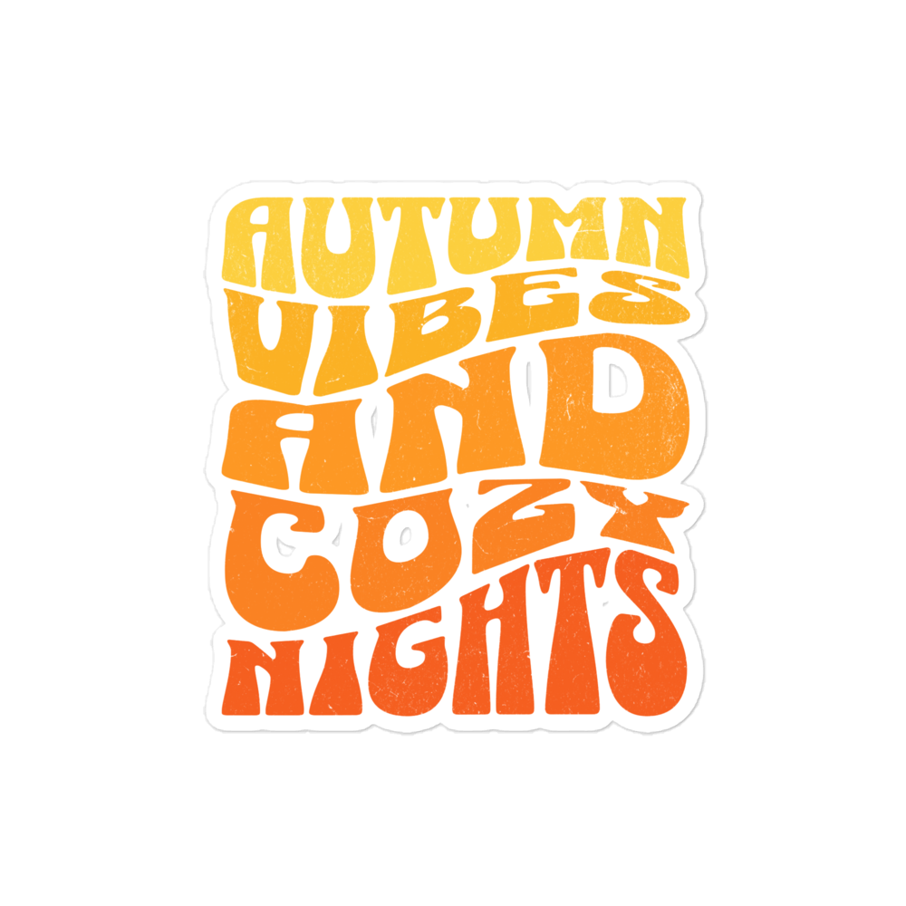 Cozy Autumn Bubble-Free Sticker