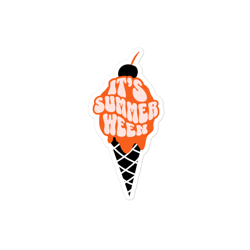 Summerween Ice Cream Bubble-Free Sticker