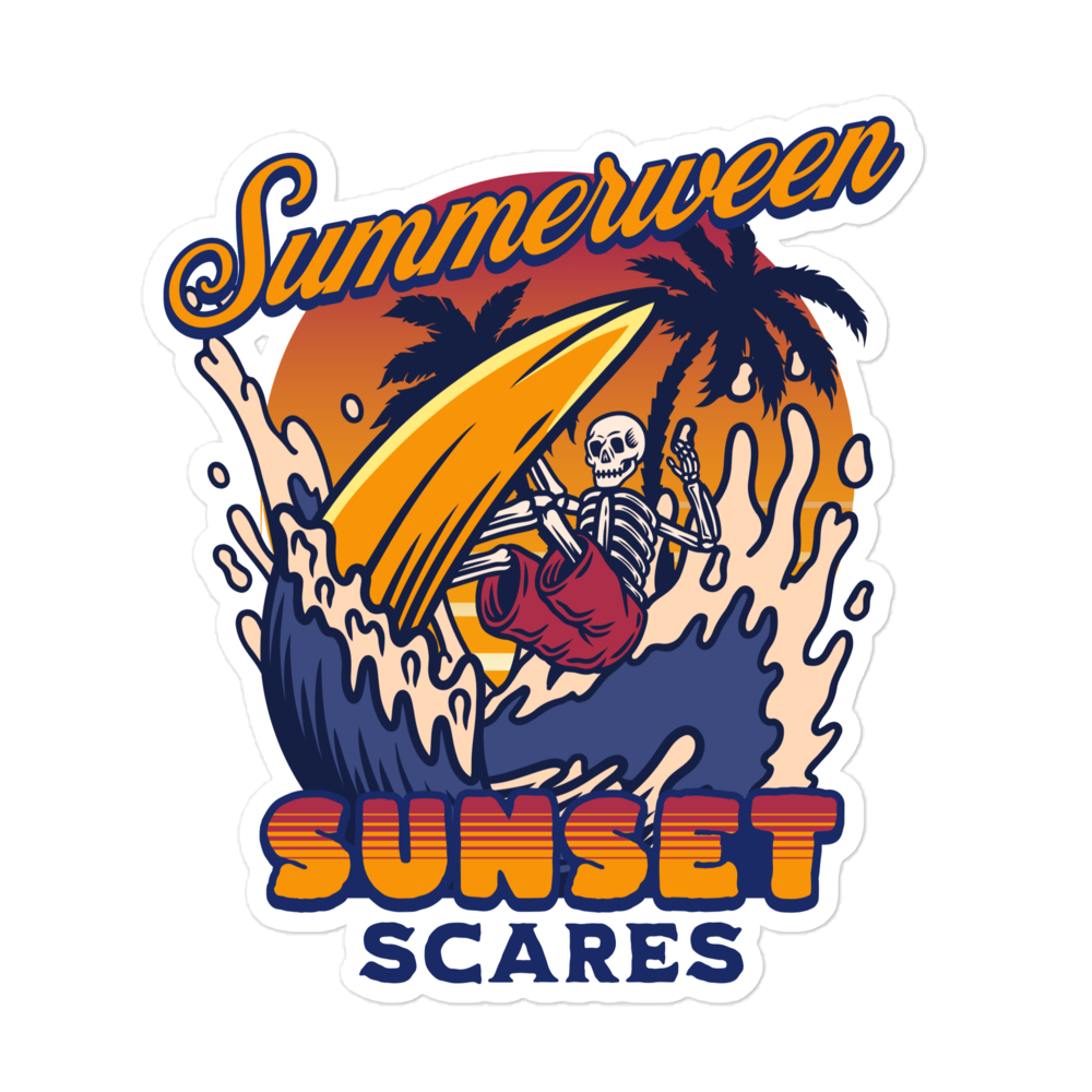 Sunset Scares Bubble-Free Sticker