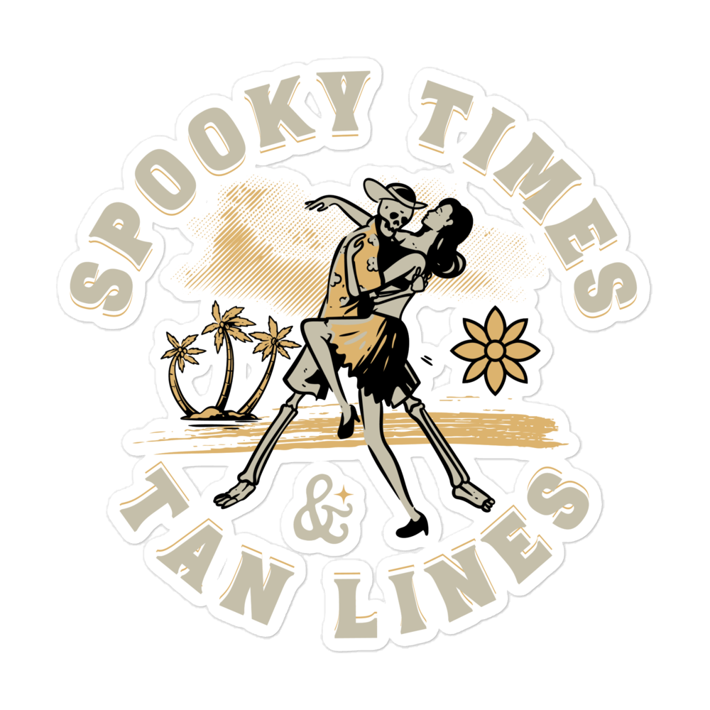 Spooky Times & Tan Lines Bubble-Free Sticker