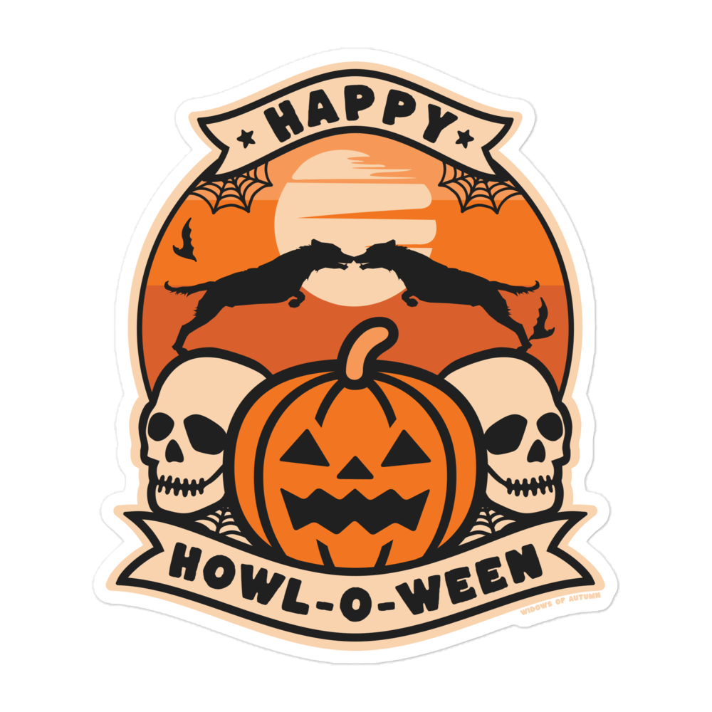 Howl-O-Ween Bubble-Free Sticker