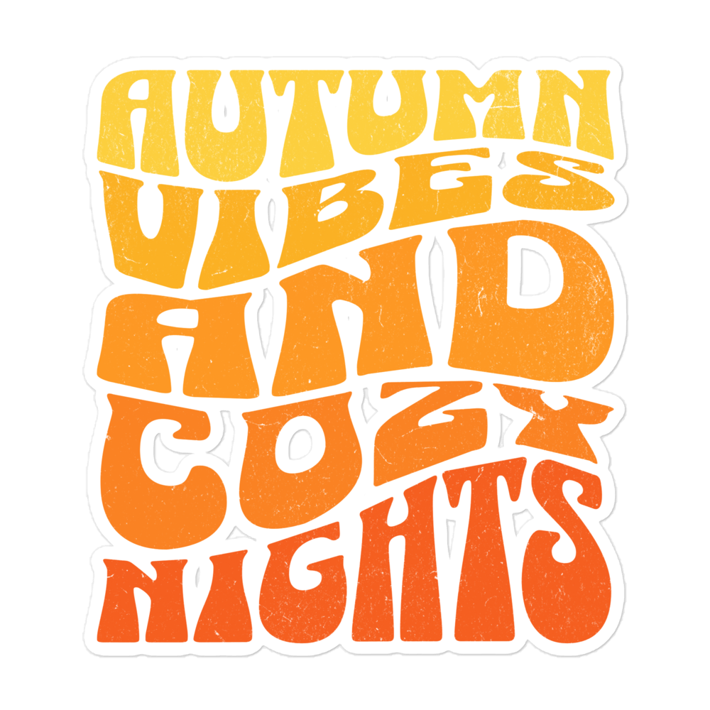 Cozy Autumn Bubble-Free Sticker