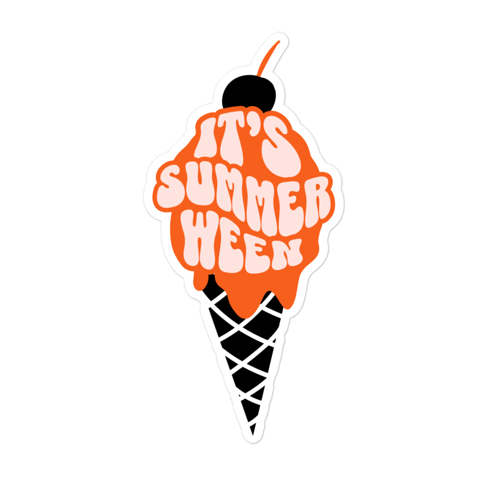 Summerween Ice Cream Bubble-Free Sticker