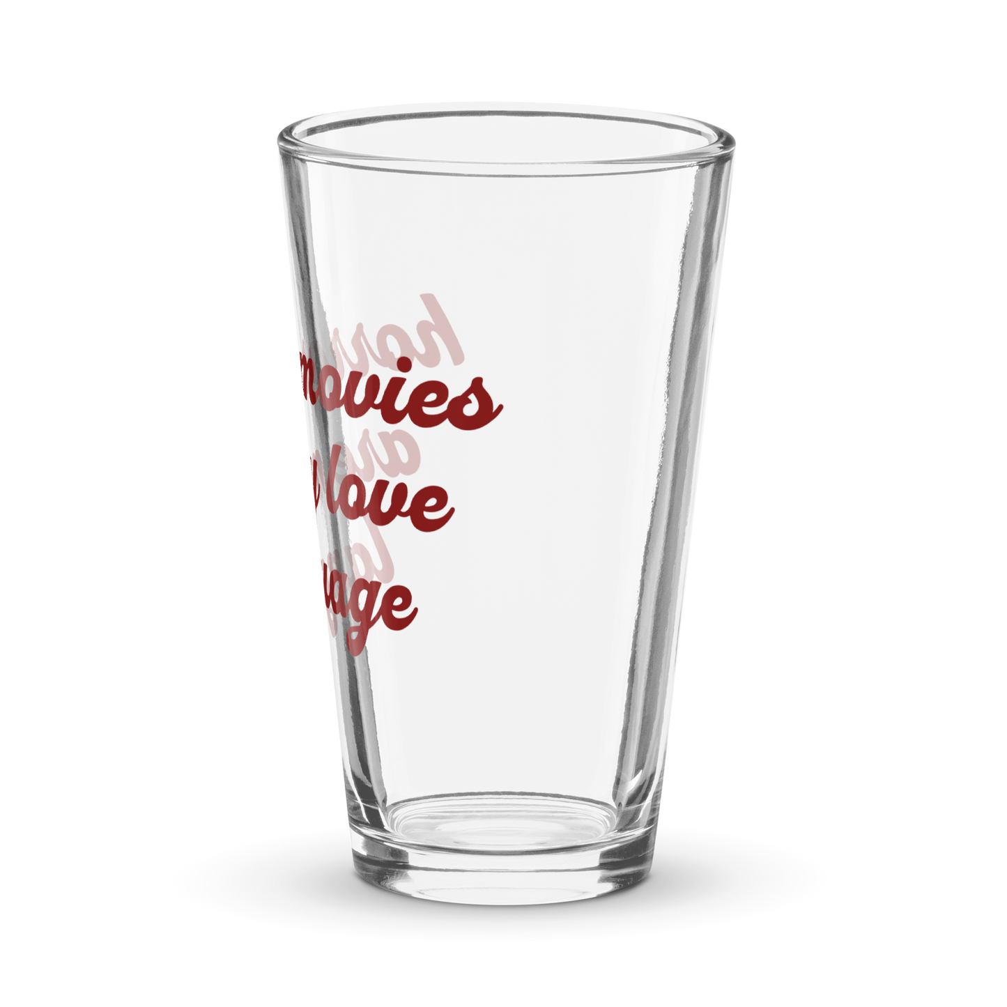 Love Language Shaker Pint Glass