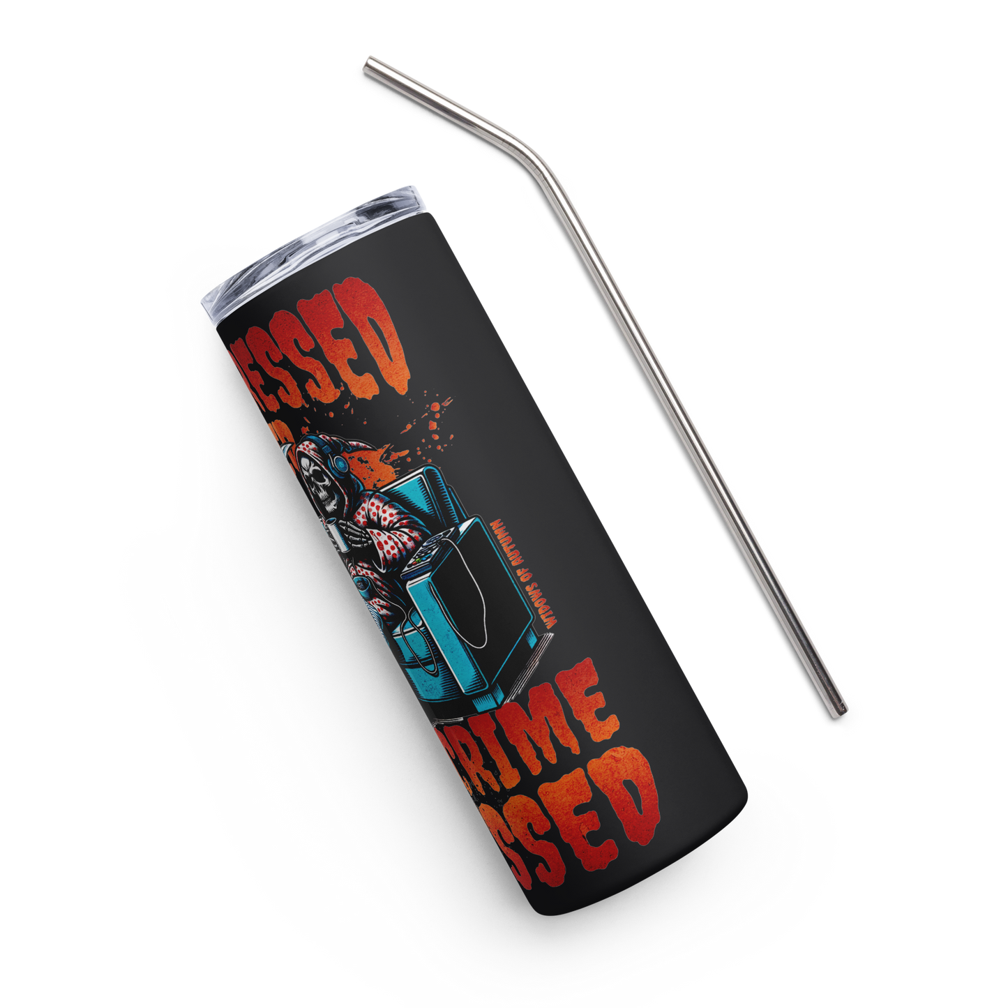 Depressed, Stressed, & True Crime Obsessed Stainless Steel Tumbler