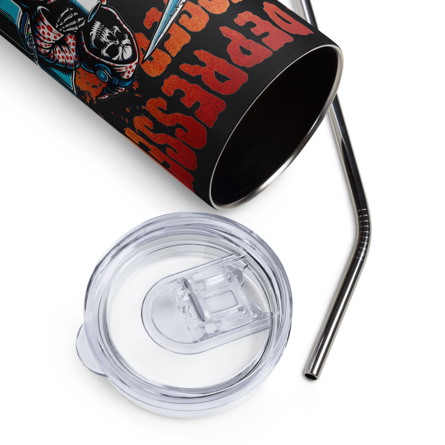 Depressed, Stressed, & True Crime Obsessed Stainless Steel Tumbler