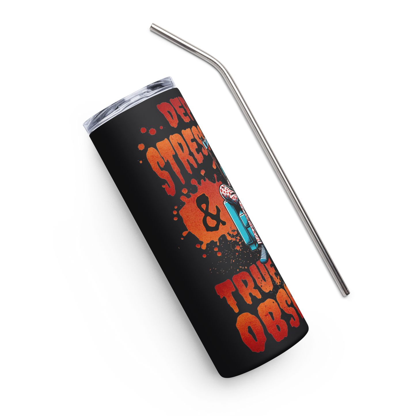 Depressed, Stressed, & True Crime Obsessed Stainless Steel Tumbler