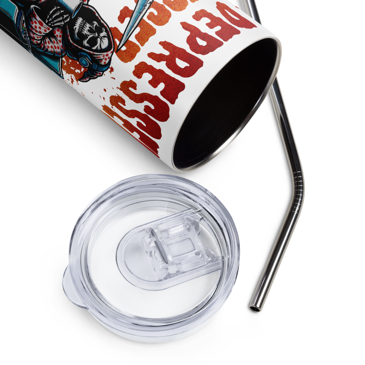 Depressed, Stressed, & True Crime Obsessed Stainless Steel Tumbler