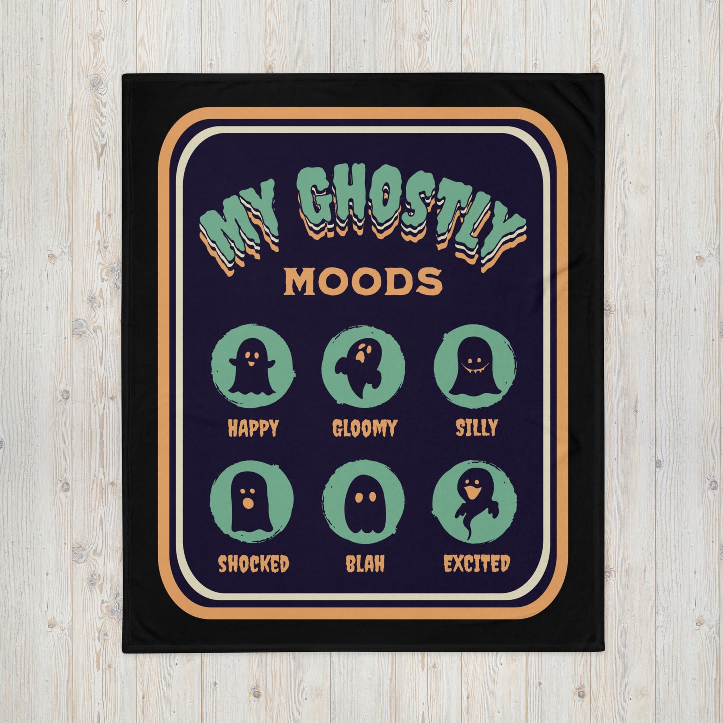 Ghostly Moods Throw Blanket