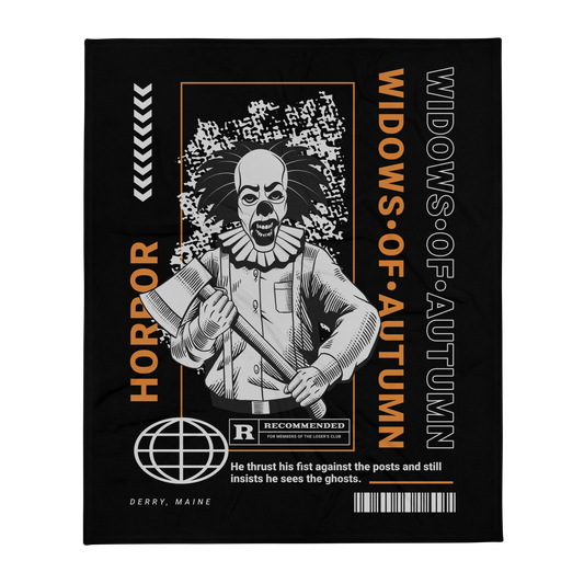 Killer Clown Throw Blanket