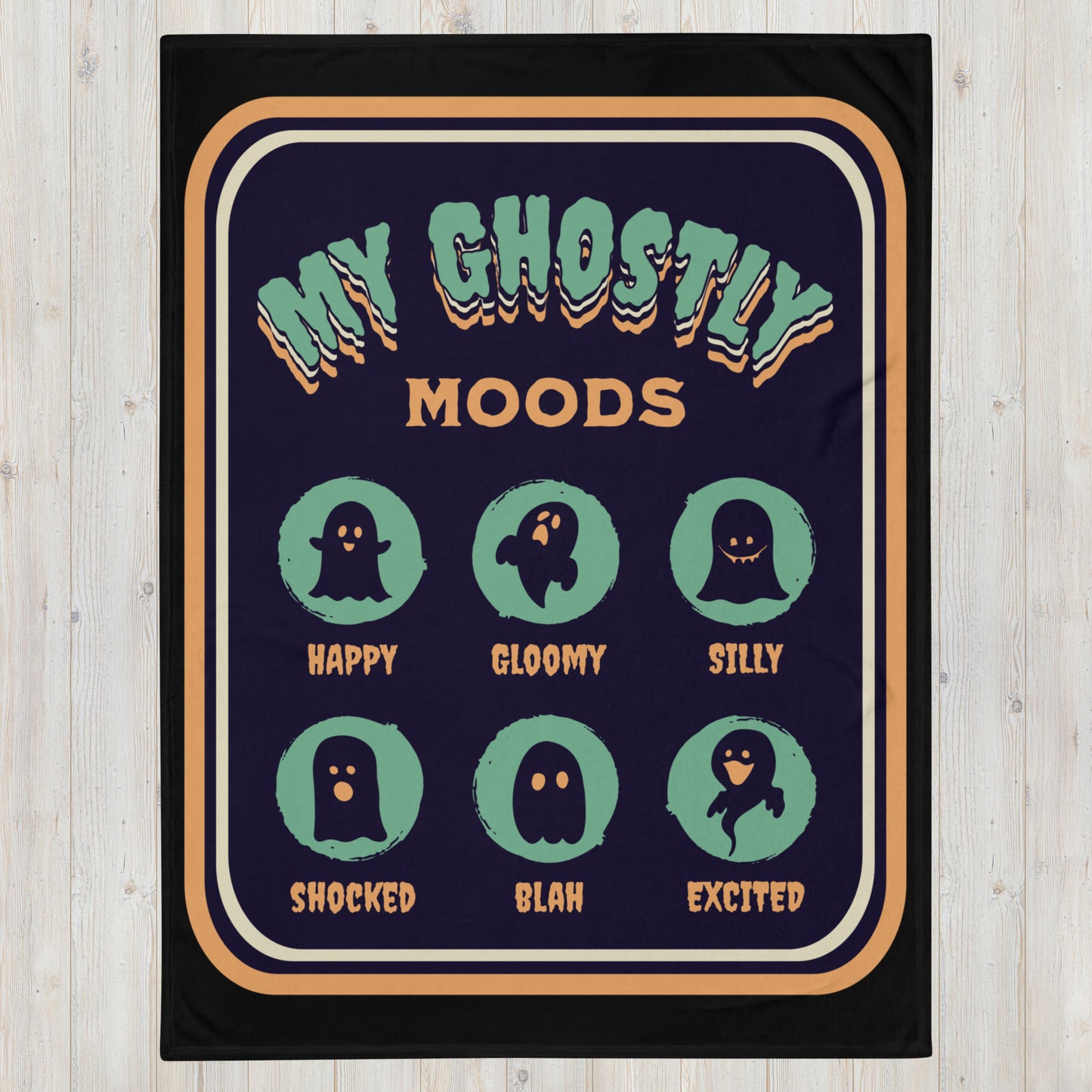 Ghostly Moods Throw Blanket