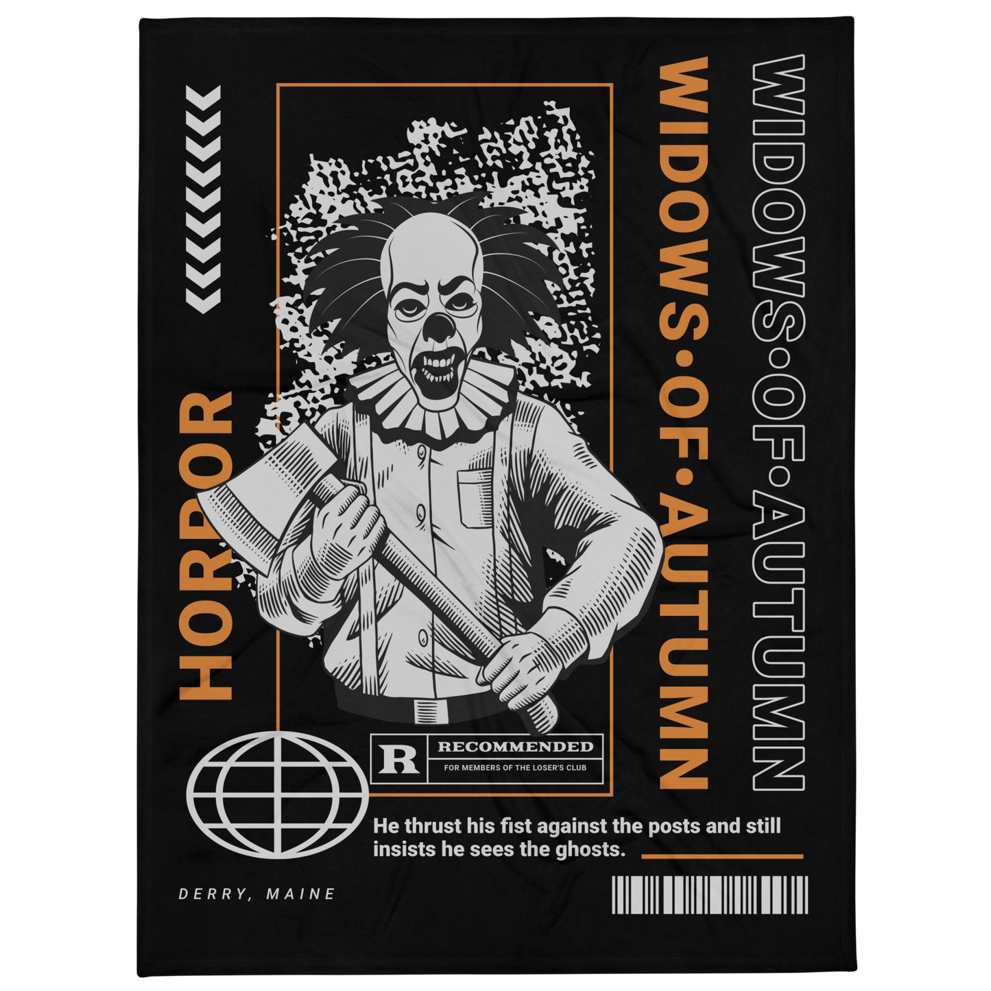 Killer Clown Throw Blanket