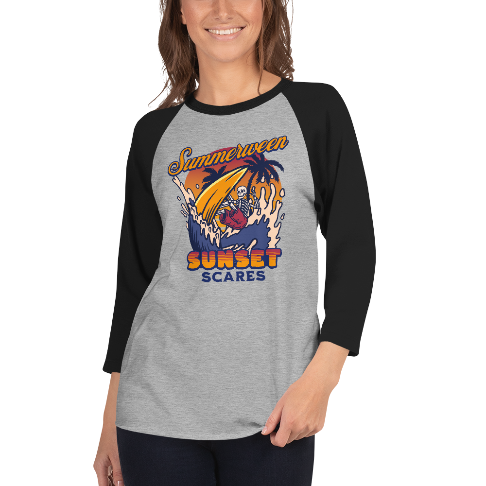 Sunset Scares Baseball Tee
