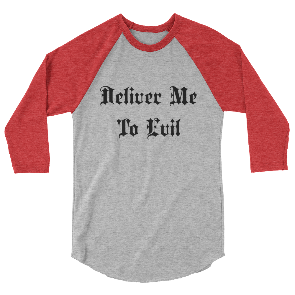 Deliver Me To Evil Baseball Tee