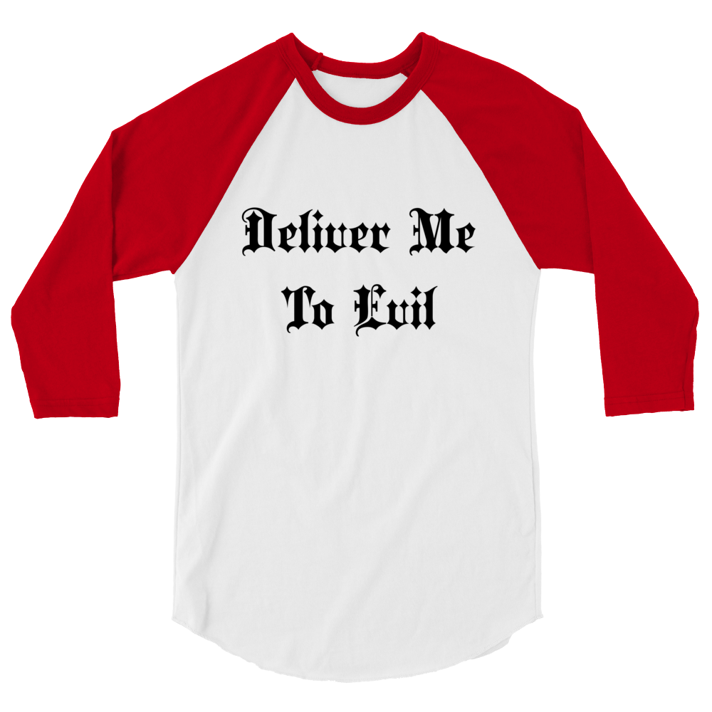 Deliver Me To Evil Baseball Tee