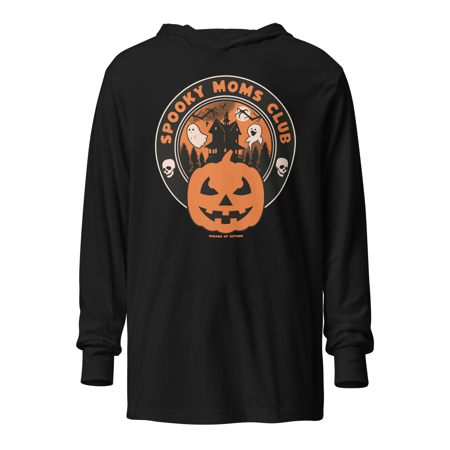 Spooky Moms Club Hooded Long Sleeve Tee