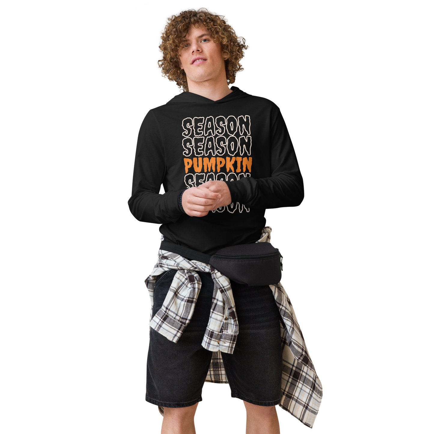 Pumpkin Season Hooded Long Sleeve Tee