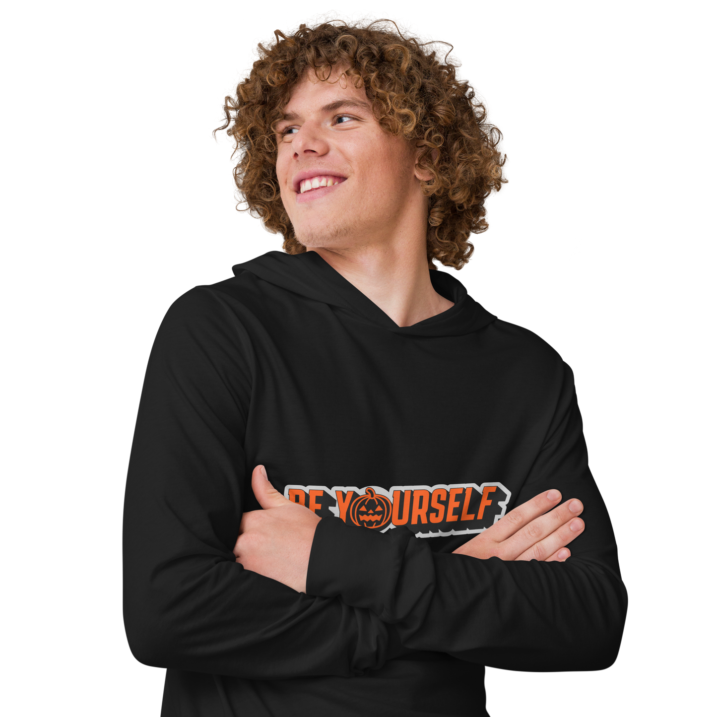Be Yourself Hooded Long Sleeve Tee