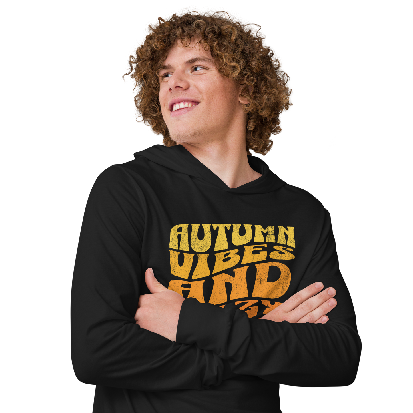 Cozy Autumn Hooded Long Sleeve Tee