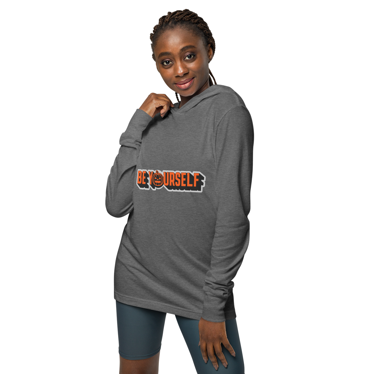 Be Yourself Hooded Long Sleeve Tee