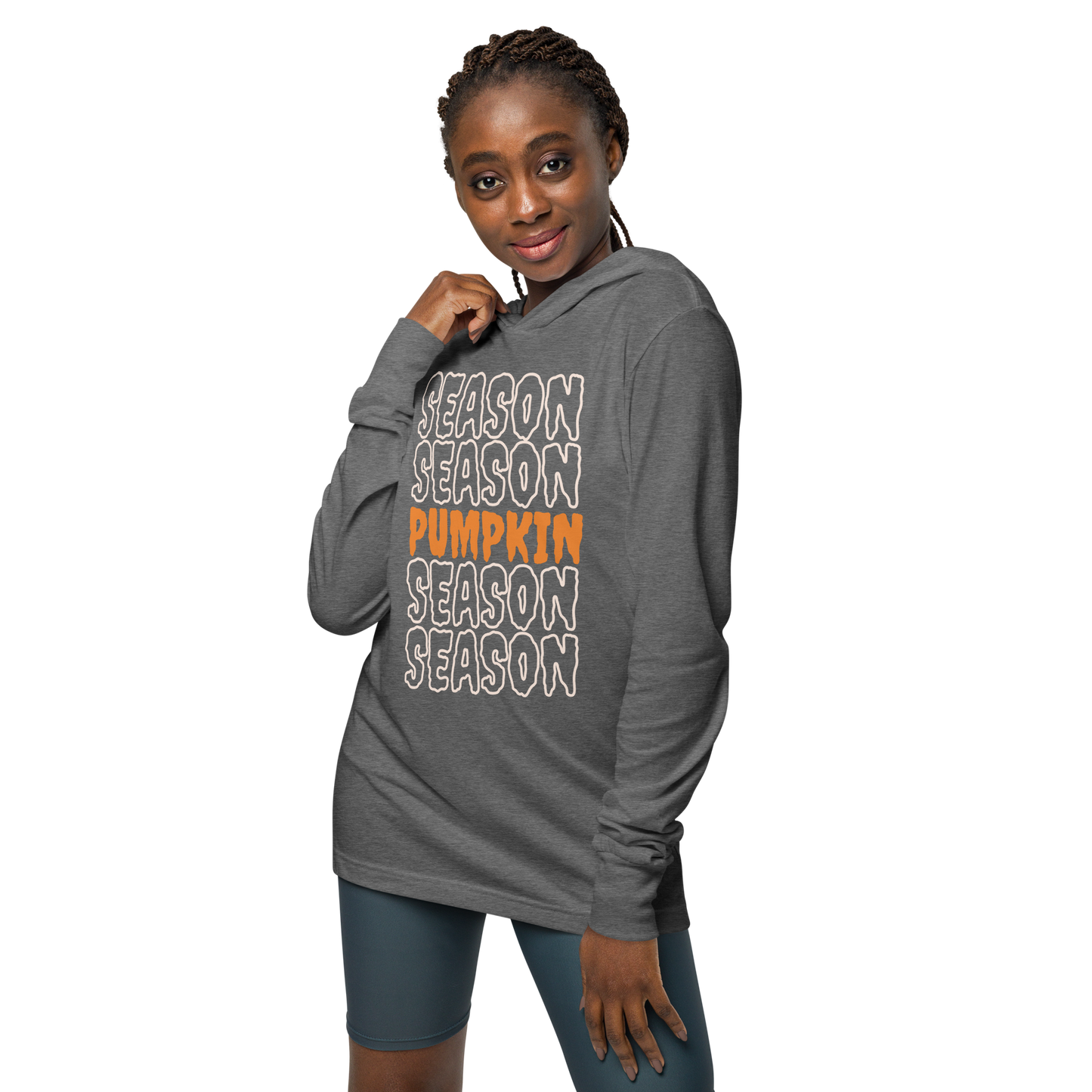Pumpkin Season Hooded Long Sleeve Tee