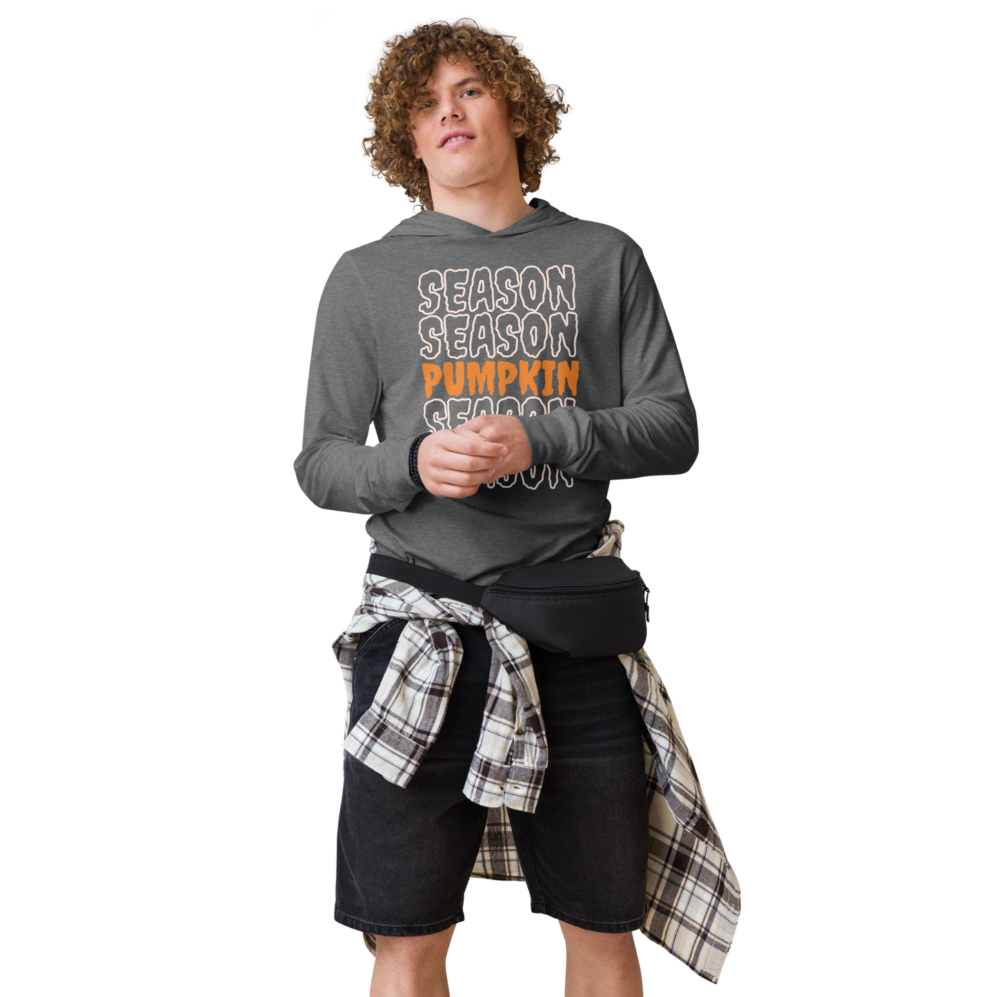 Pumpkin Season Hooded Long Sleeve Tee