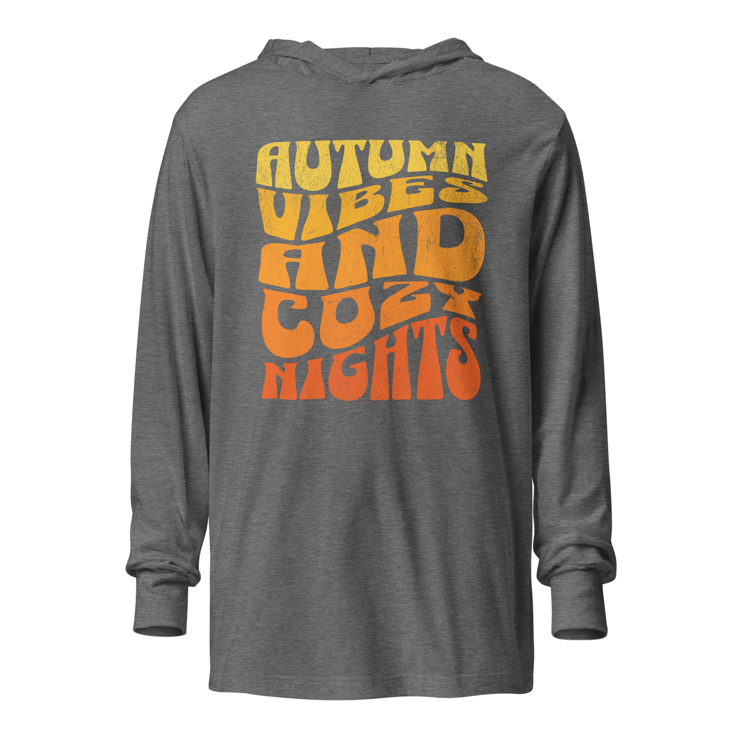 Cozy Autumn Hooded Long Sleeve Tee