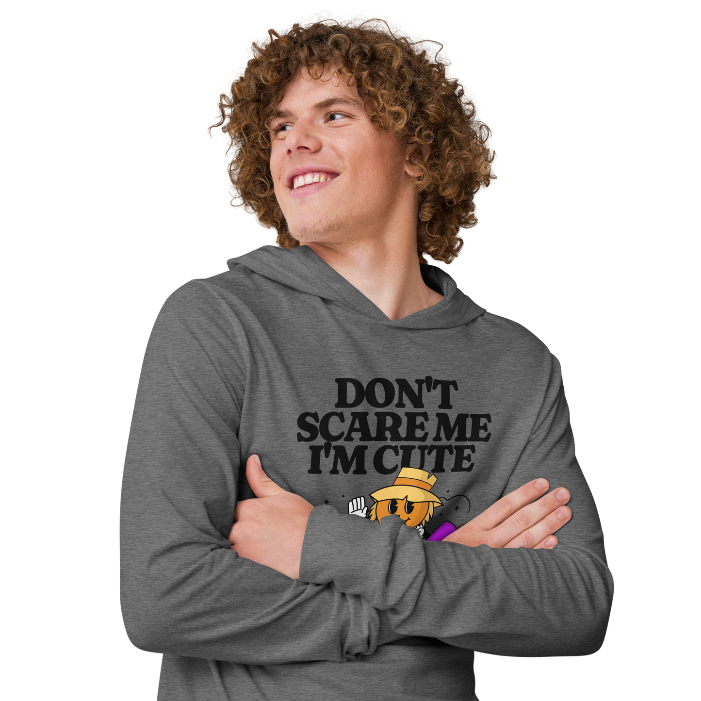 Don't Scare Me Hooded Long Sleeve Tee