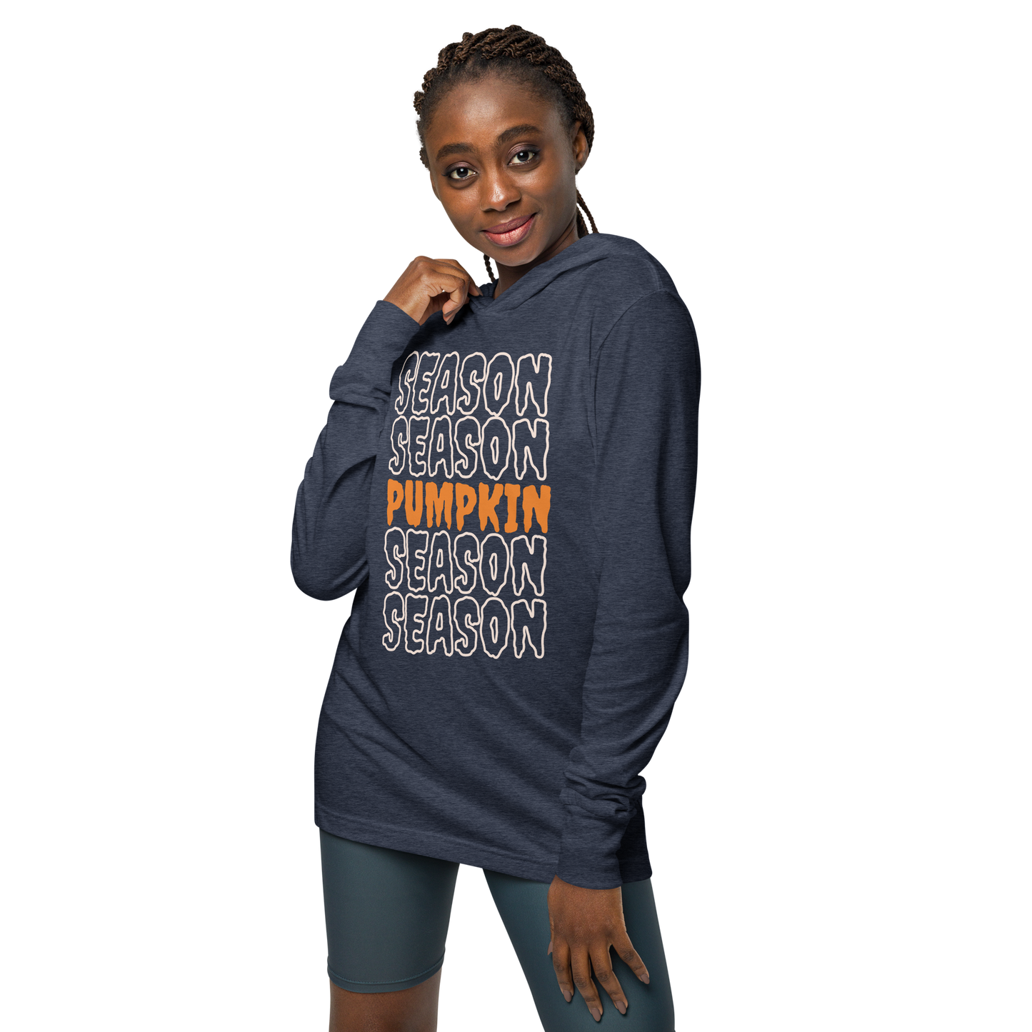 Pumpkin Season Hooded Long Sleeve Tee