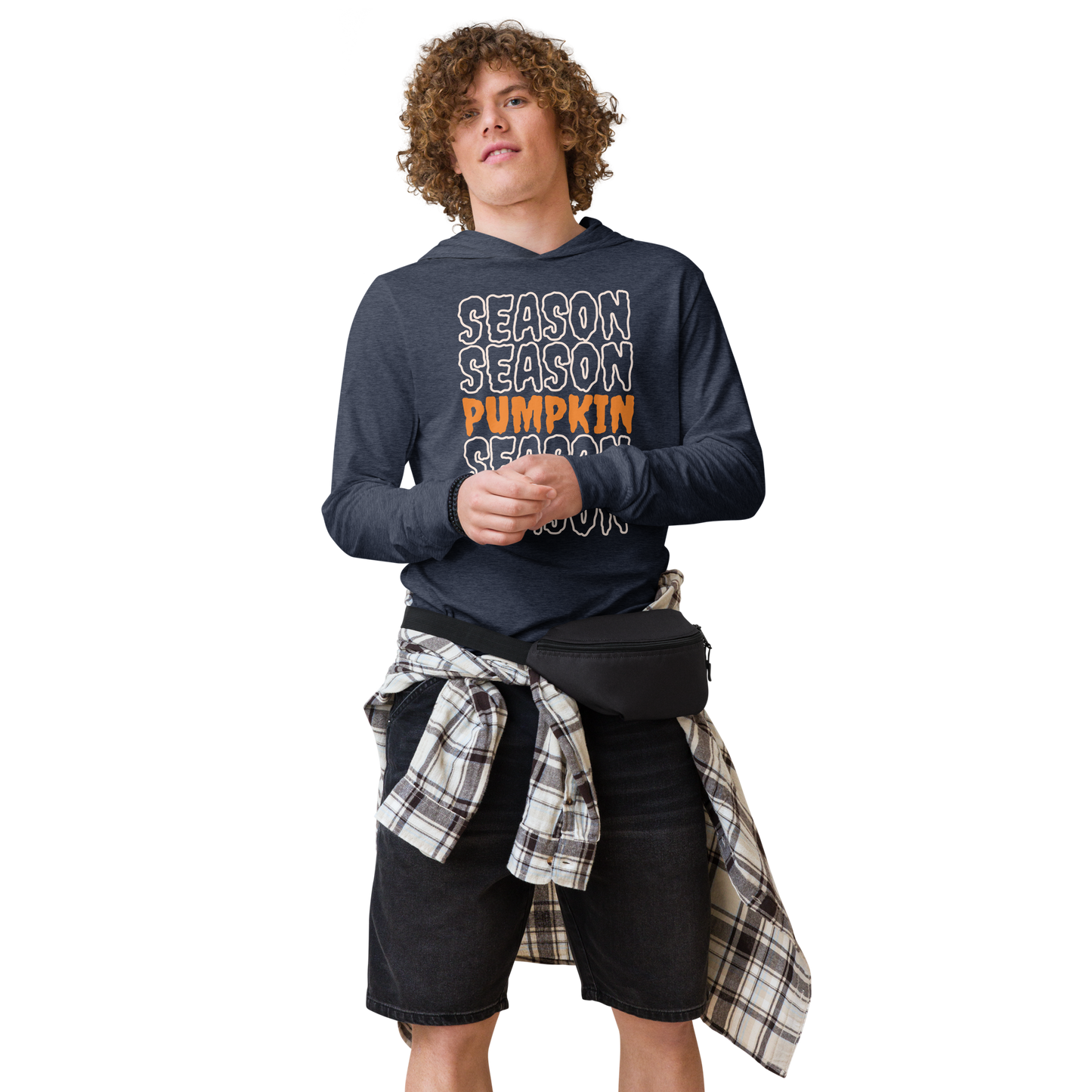 Pumpkin Season Hooded Long Sleeve Tee