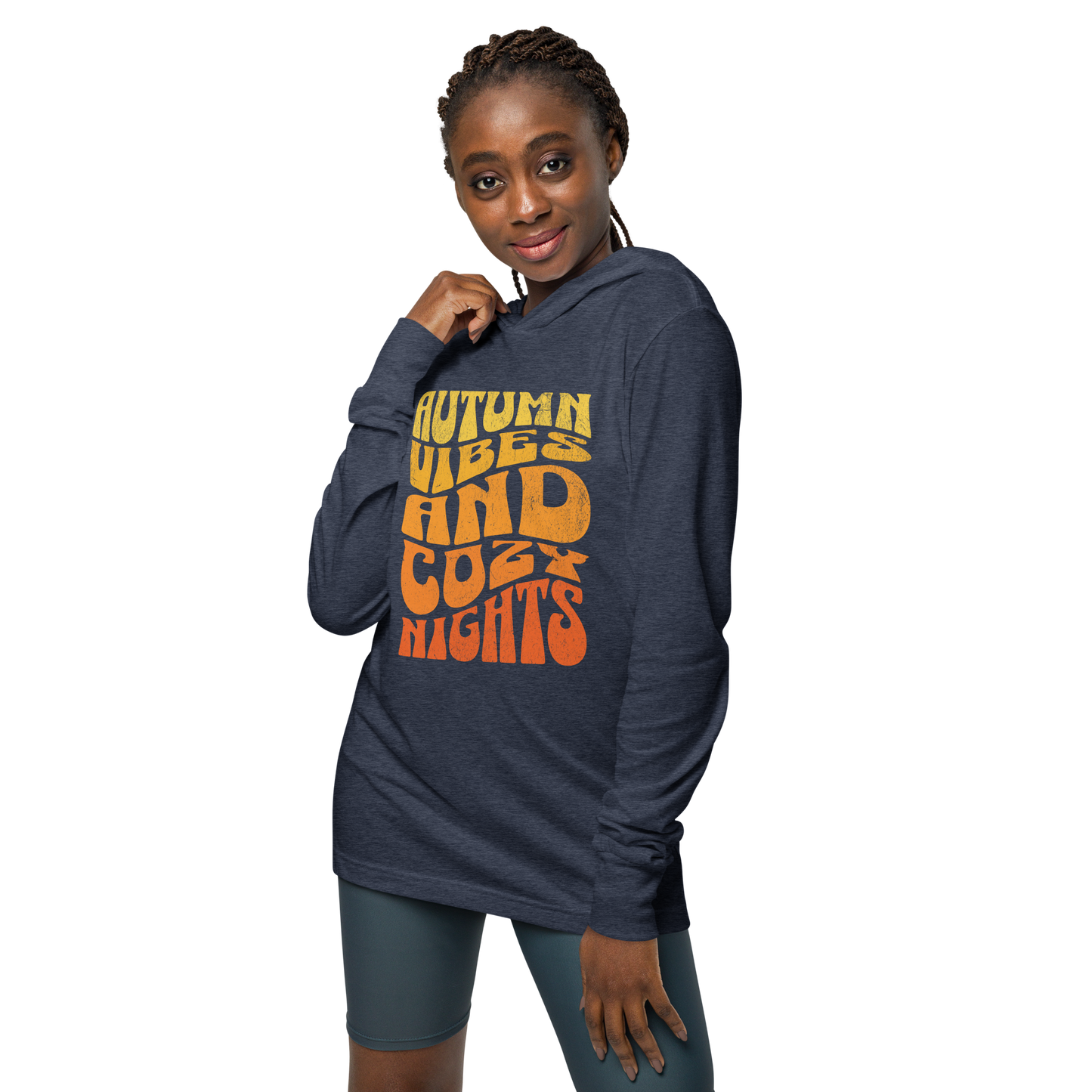Cozy Autumn Hooded Long Sleeve Tee