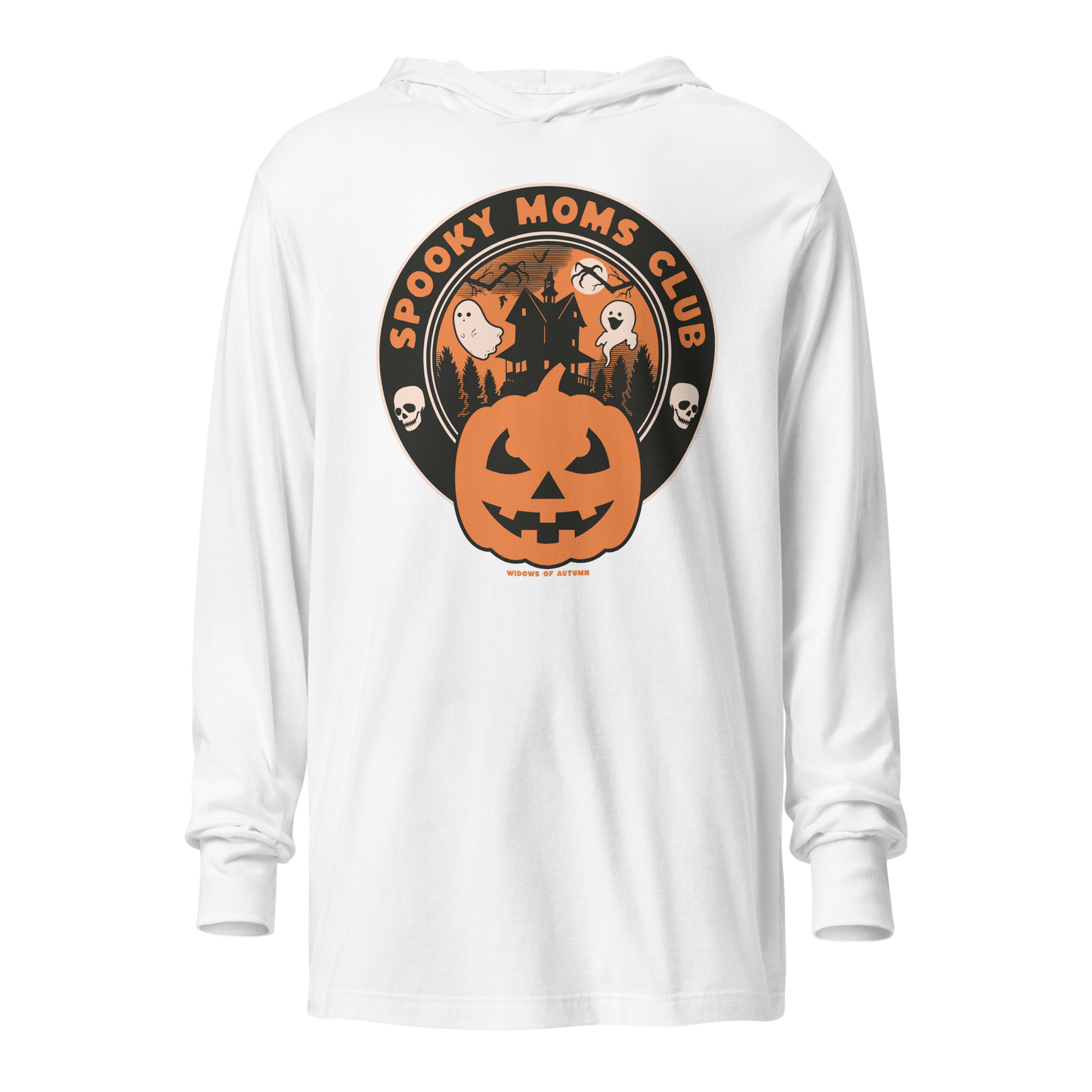 Spooky Moms Club Hooded Long Sleeve Tee