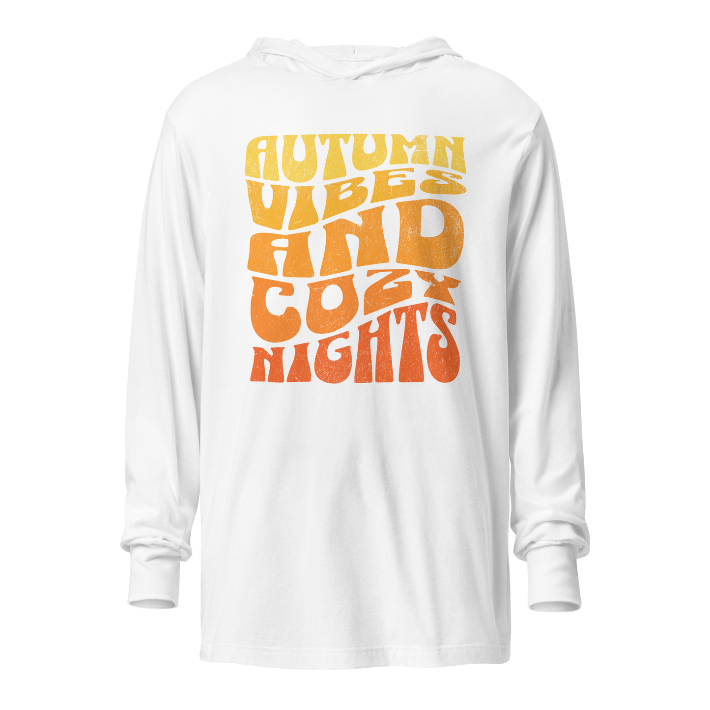 Cozy Autumn Hooded Long Sleeve Tee