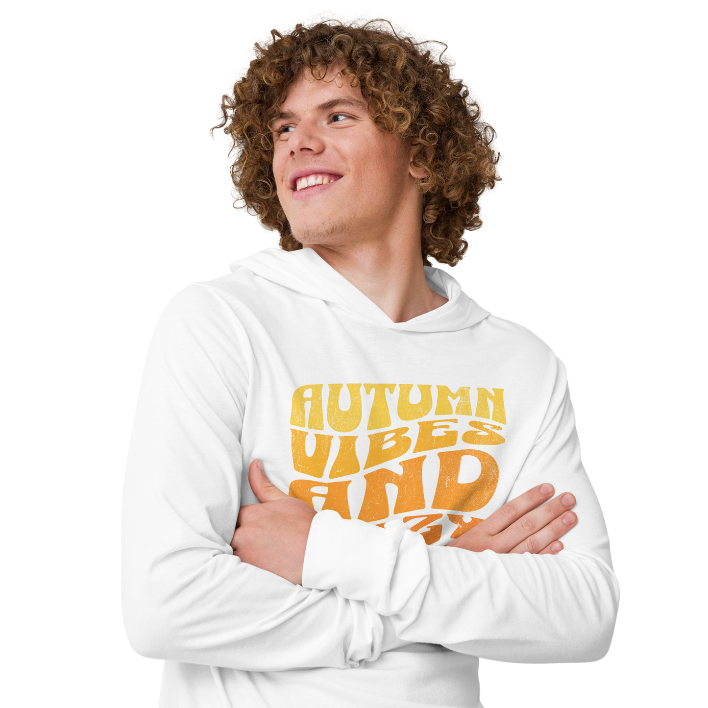 Cozy Autumn Hooded Long Sleeve Tee