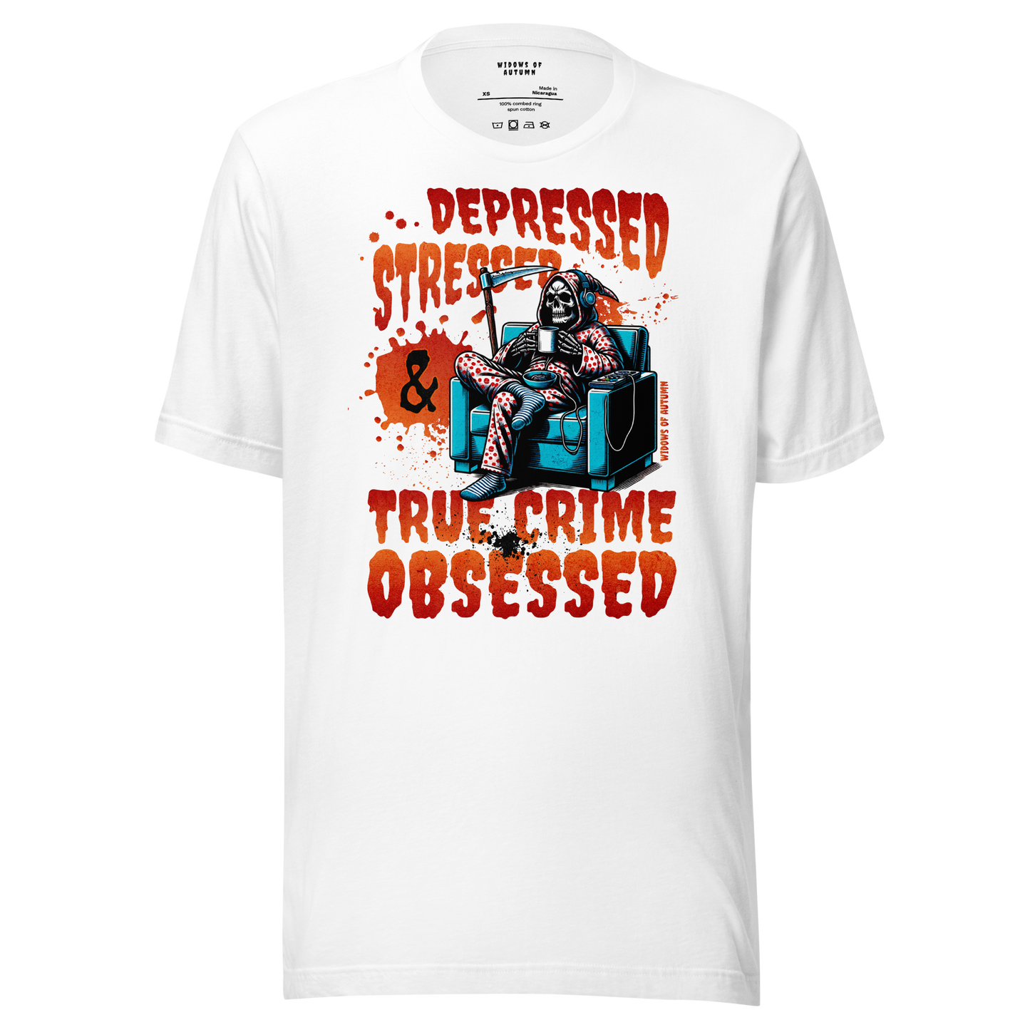 Depressed, Stressed, & True Crime Obsessed Tee