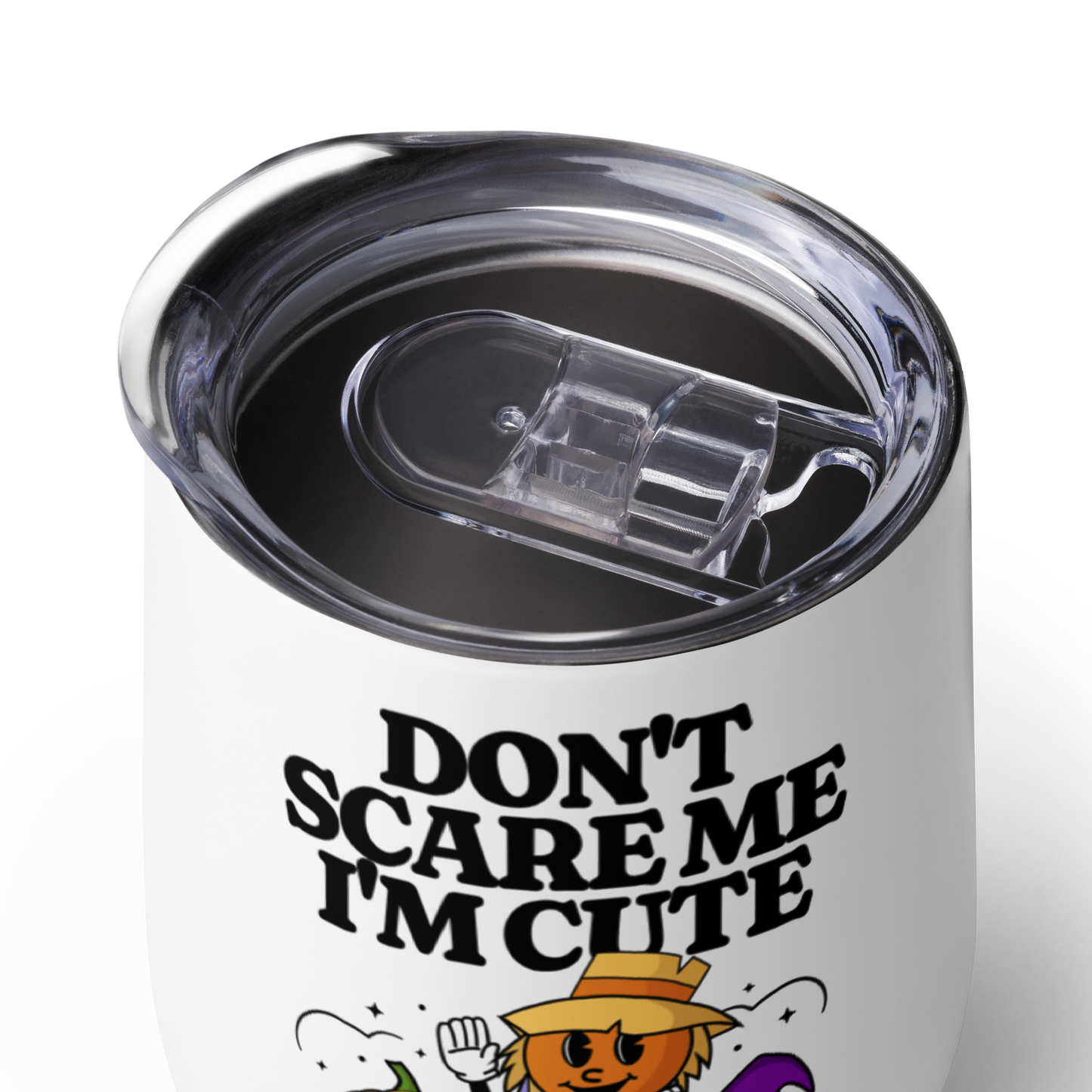 Don't Scare Me Wine Tumbler