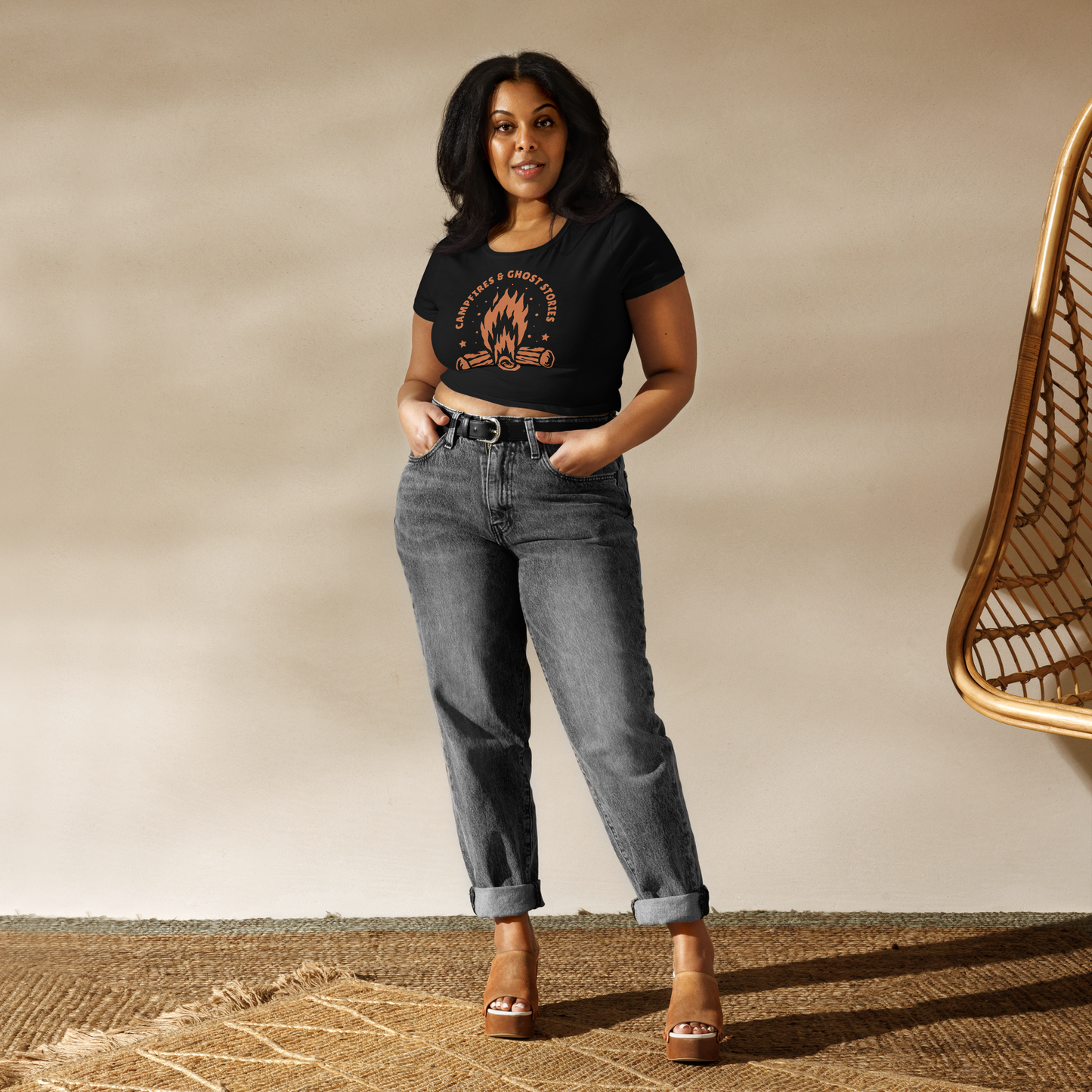 Campfires & Ghost Stories Cropped Tee