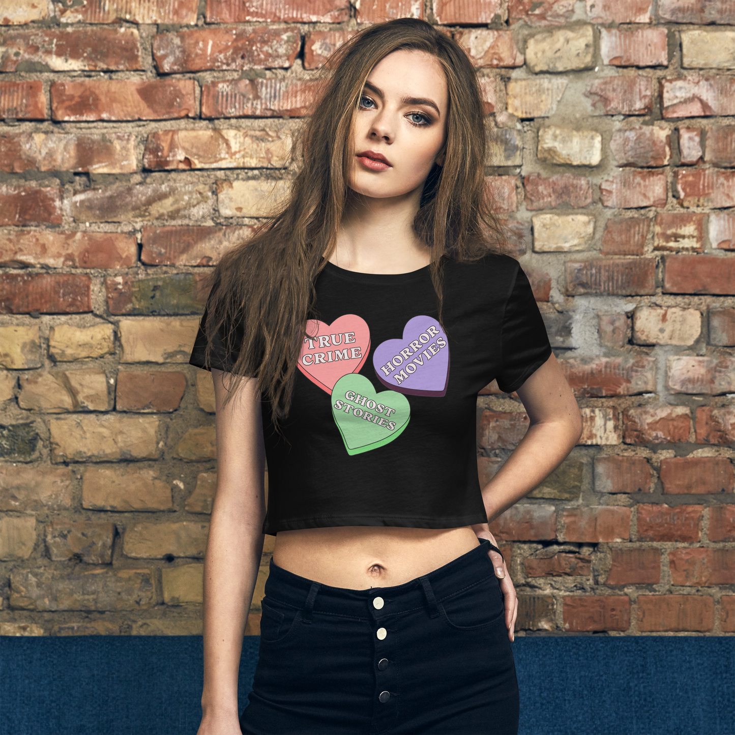 Candy Hearts Cropped Tee