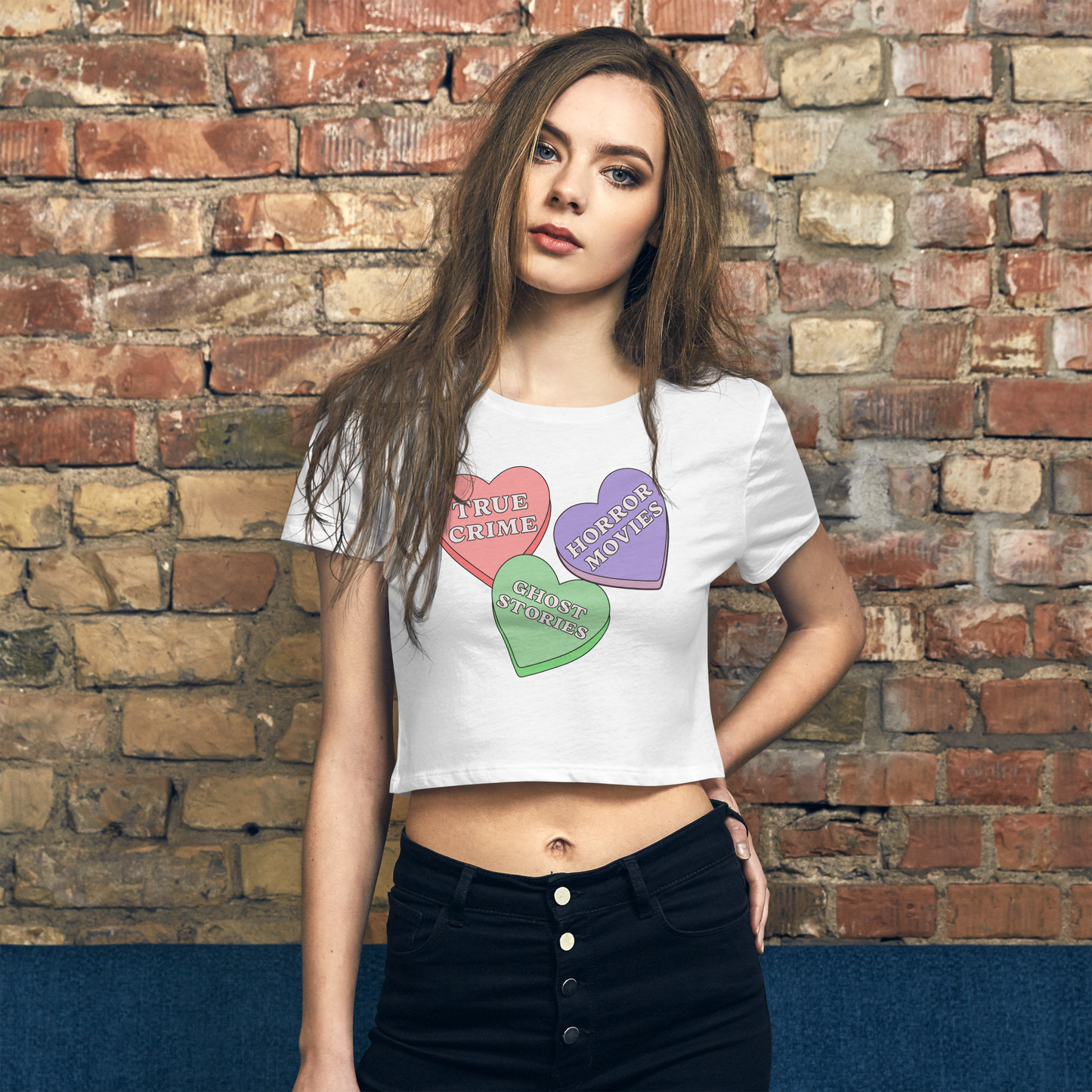 Candy Hearts Cropped Tee