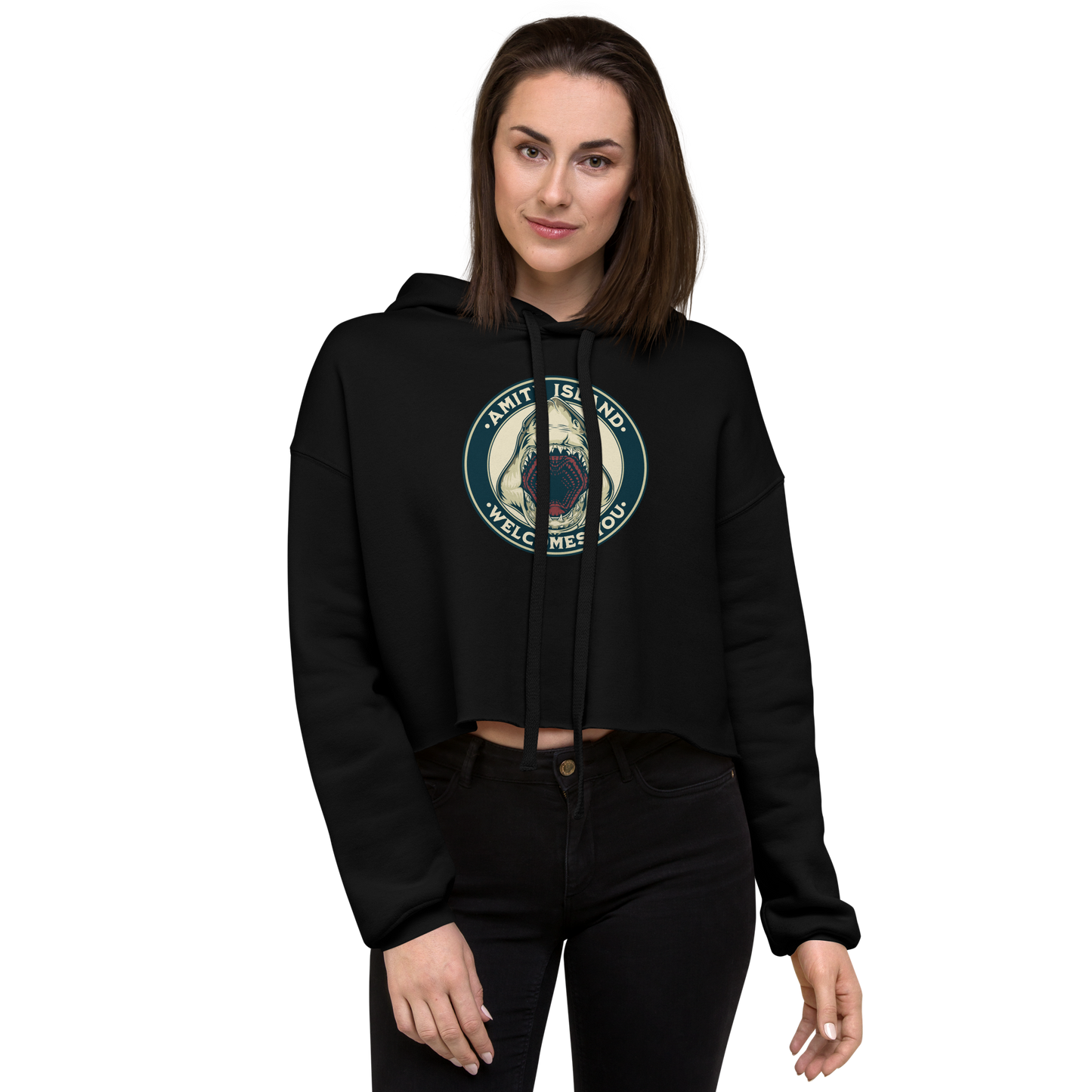 Welcome to Amity Cropped Hoodie