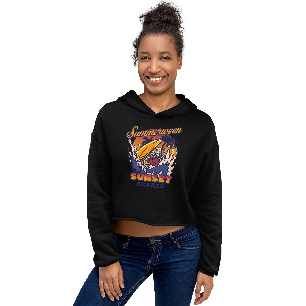 Sunset Scares Cropped Hoodie