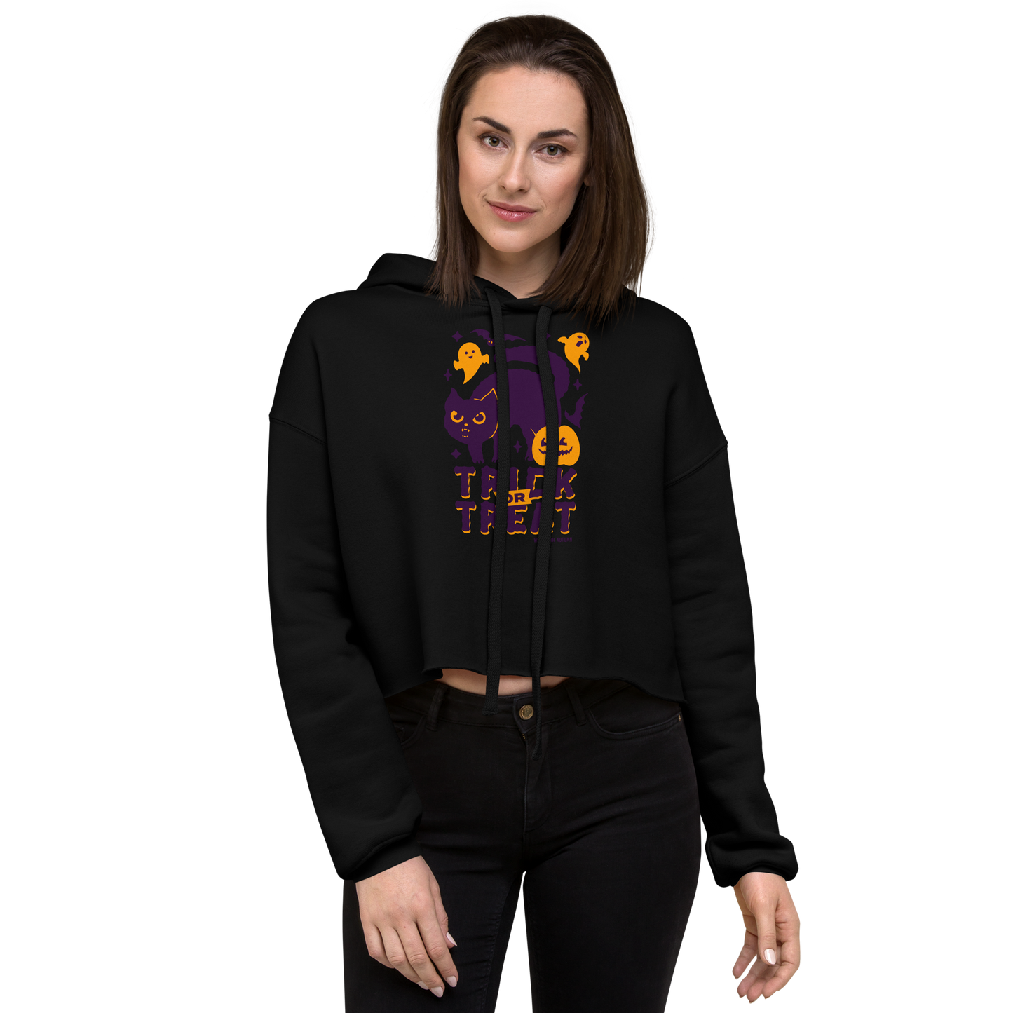 Trick Or Treat Cropped Hoodie