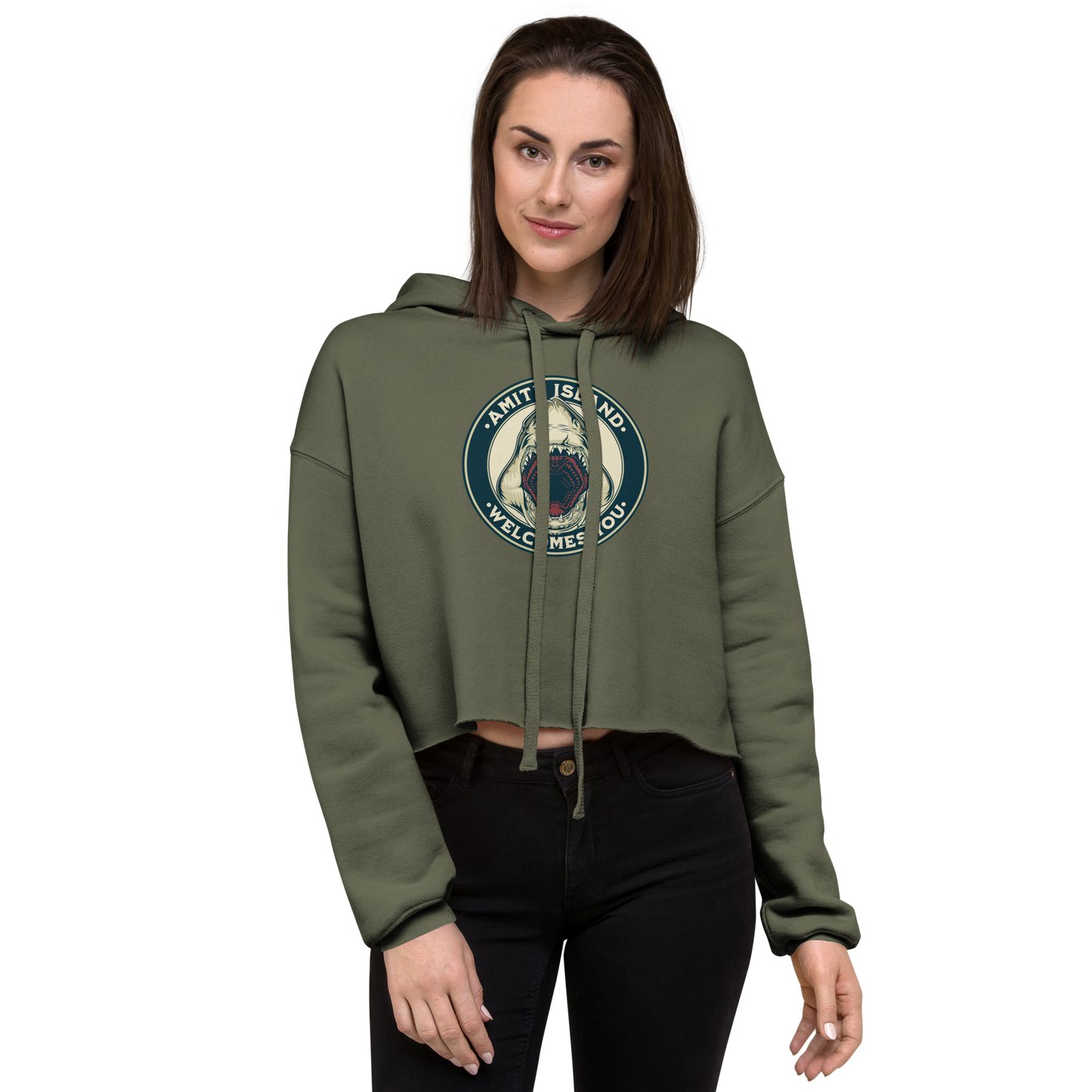 Welcome to Amity Cropped Hoodie