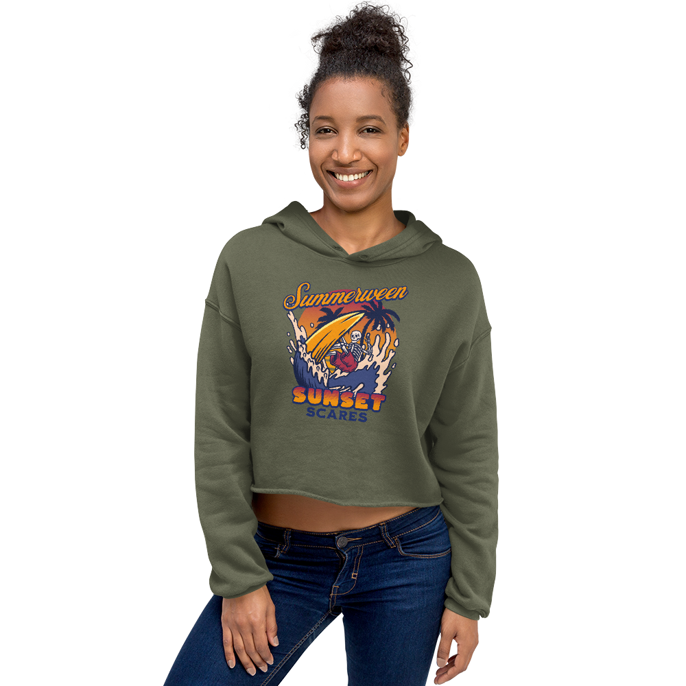 Sunset Scares Cropped Hoodie