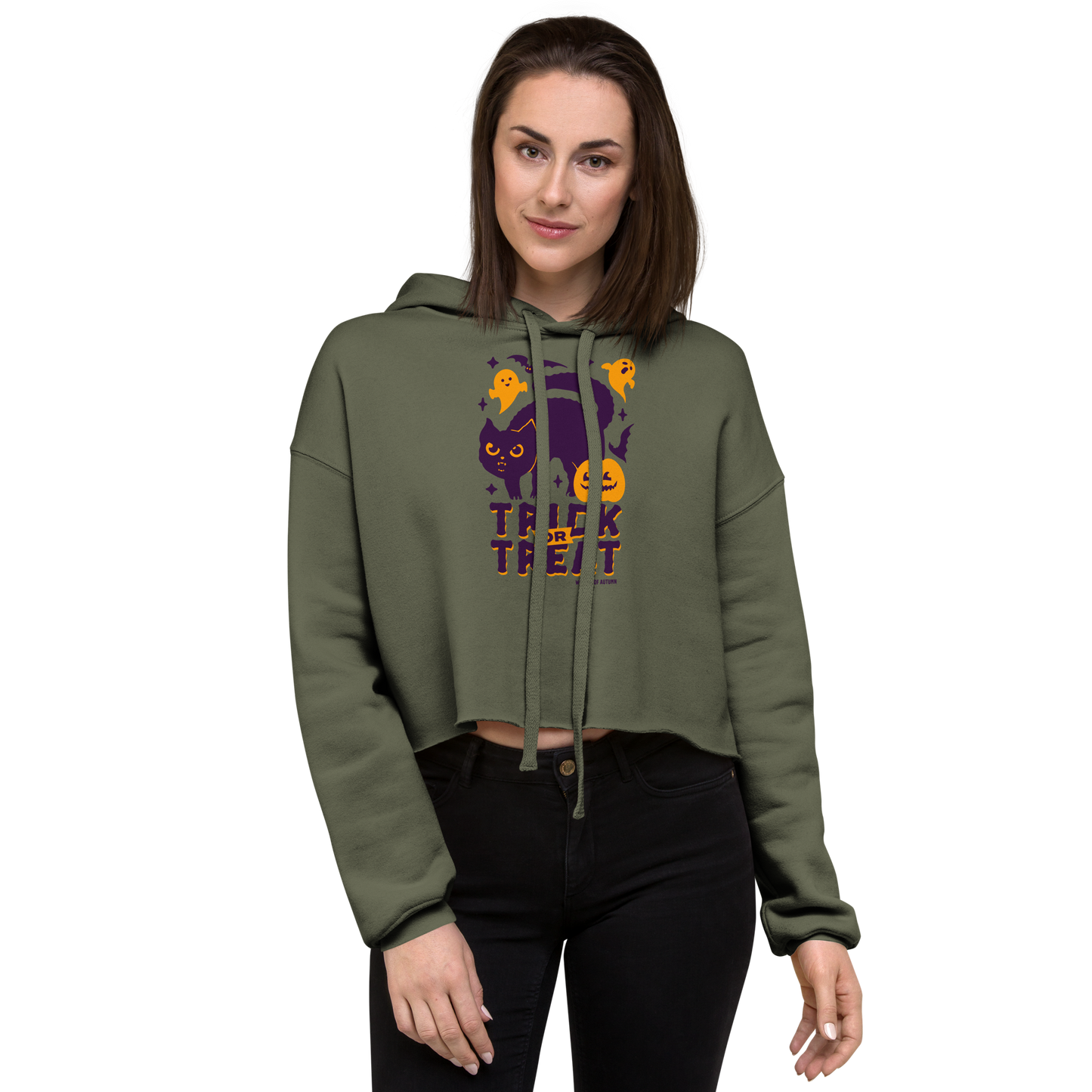Trick Or Treat Cropped Hoodie