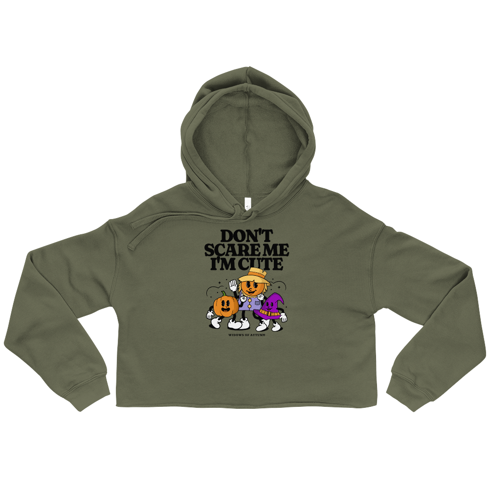 Don't Scare Me Cropped Hoodie