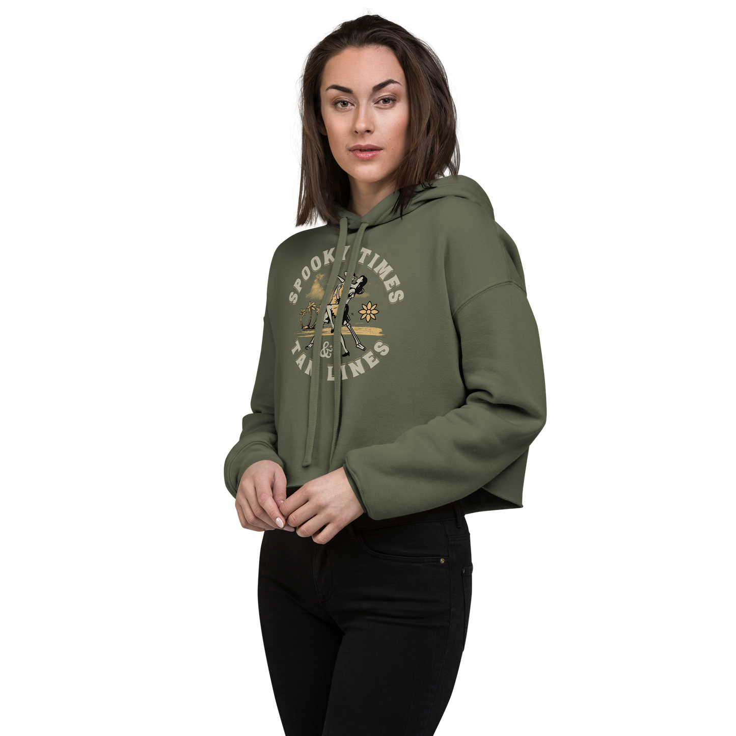 Spooky Times & Tan Lines Cropped Hoodie
