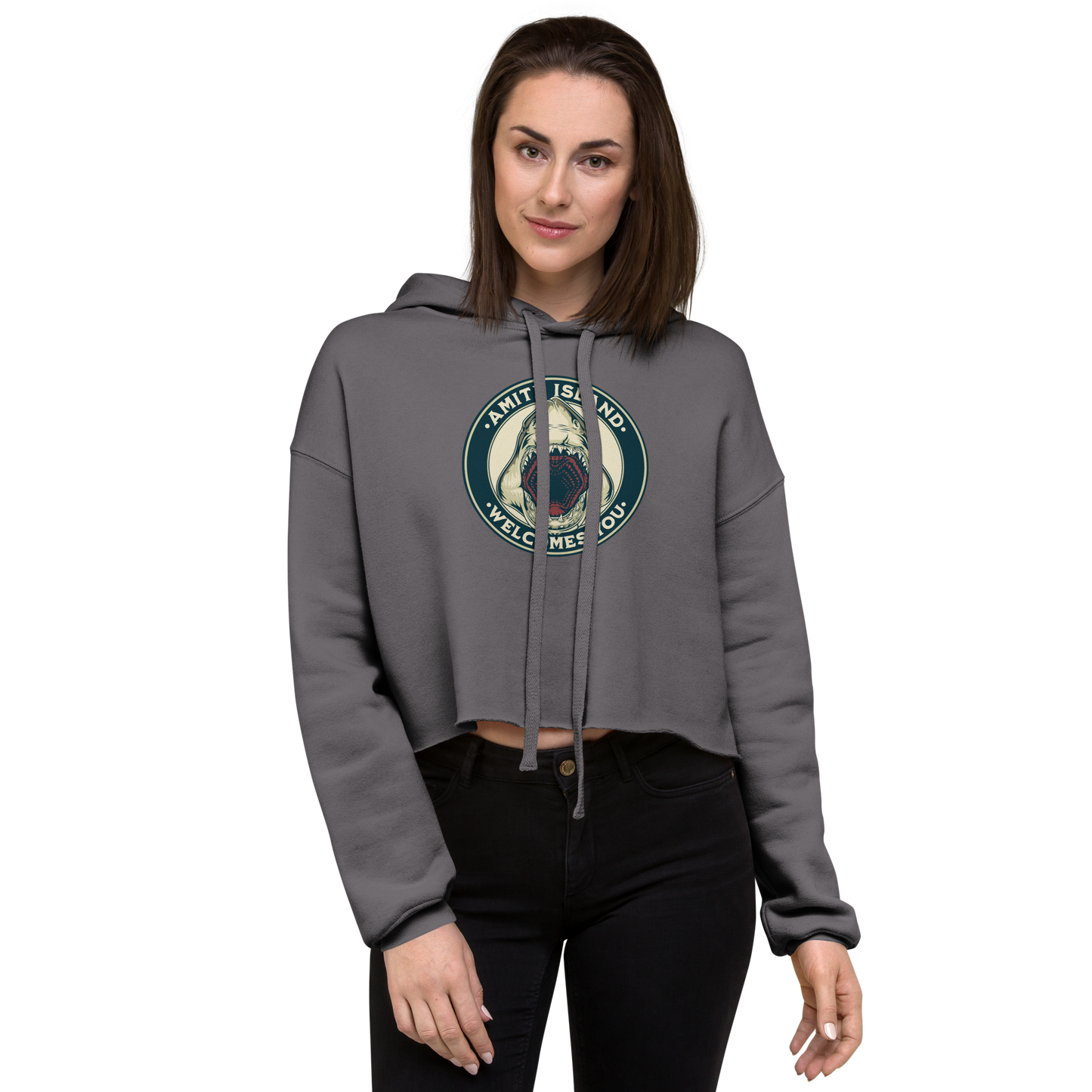 Welcome to Amity Cropped Hoodie